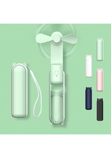 Honeybeeshop Siyah Taşınabilir Fan Şarj Edilebilir Pil Usb Şarj 2si 1 Arada Küçük Fan Kamp Ofis Soğutma Kişisel Kullanım Dayanıklı Abs