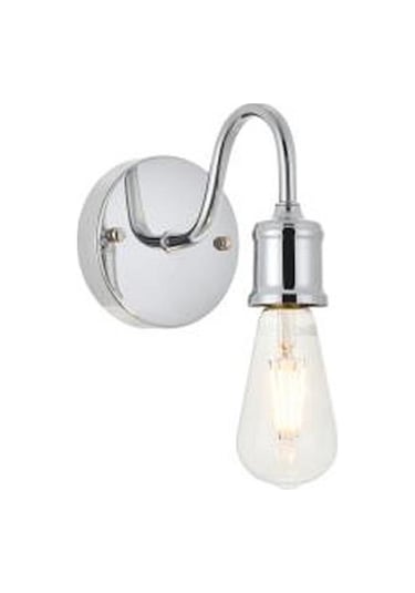 Coman Tekli Krom Duvar Lambası Yatak Odası-Yatak Başı-Banyo İçin Siyah