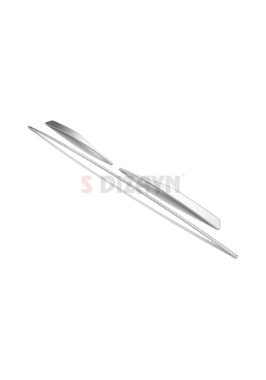 S-Dizayn VW Golf 8 HB Krom Ön Tampon Alt Çıtası 3 Parça 2020 Üzeri