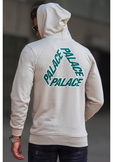 Madmext Bej Baskılı Sweatshirt 5303 Bej