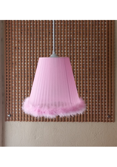 N-45 Pembe Organze Yatak Odası Çocuk Ve Bebek Odası Avize Pembe Pembe