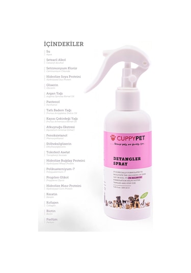 Cuppypet Evcil Hayvanlar İçin Kolay Tarama Spreyi 200 ML
