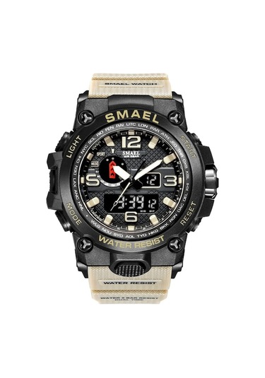 Yingfu Analog Ve Dijital Kol Saati Siyah - Haki S1545 Model Siyah