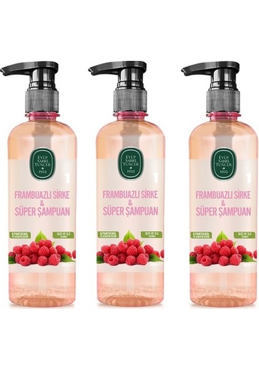Eyüp Sabri Tuncer Frambuazlı Sirke & Süper Şampuan 3 x 500 ML