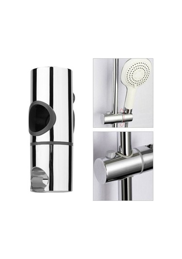 Primepickings 25mm Abs Krom Yedek Duş Başlığı Raylı Kaydırıcı Tutucu Ayarlanabilir Yükseltici Braketi Ra Krom