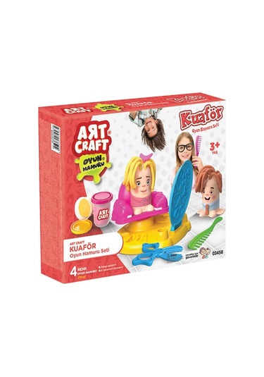 Kuaför Oyun Hamur Seti - Oyun Hamuru Seti - Hamur Setleri - Hamur Kalıpları Çok Renkli