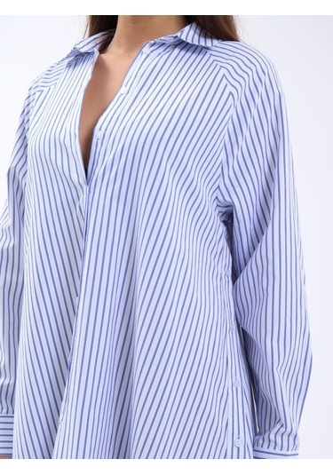 The İstanbul 5857 Elbise-washington Çizgili Altın