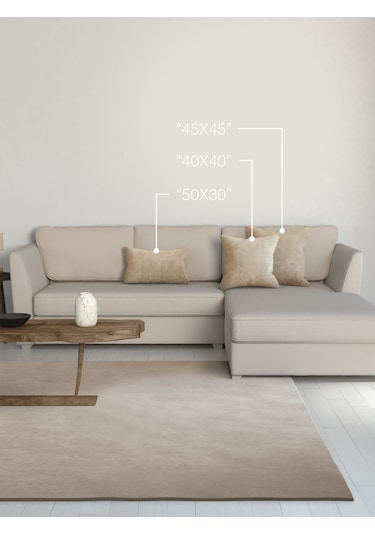 Br Perle Home Daily Series Bej Rengi Kırlent Yastık Kılıfı Bej