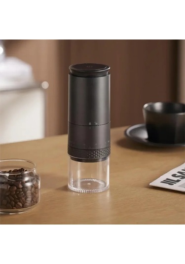 Yeni Elektrikli Kahve Değirmeni 1500mah Konik Kahve Çapak Beyaz