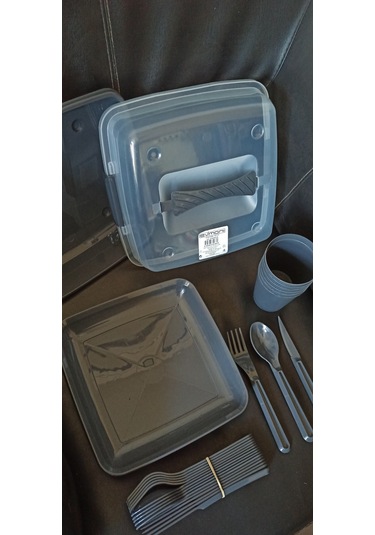 Evmonı Pıknık Setı 32 Parca/mp-4010 Gri Antrasit