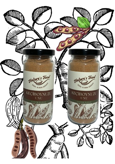 Keçiboynuzu Unu 2 Li Katkısız Içerik 150gr Cam Şişe A, B2, B3 Ve B6 Vitamini Deposu