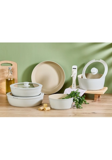 Falez Ars-3023 Aurıs X Large 9 Parca Tencere Setı Krem Krem