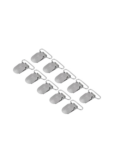 Fosenze 10 Adet Metal Emzik Klembi Seti - 25mm Gümüş Rengi, Dayanıklı Demir, Güçlü Tutma, Askı Ve Kıyafet Dıy Aksesuarı