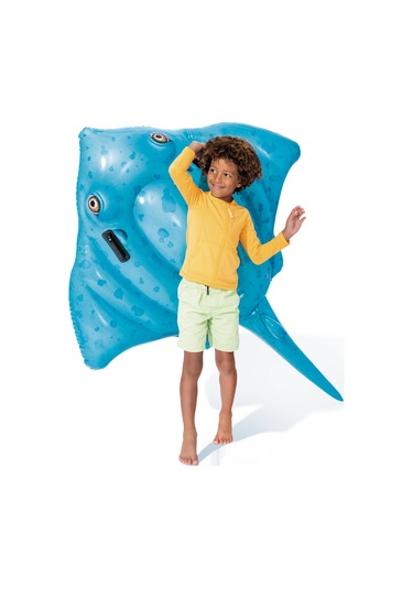 Vatoz Figürlü Tırabzanlı Şişme Deniz Yatağı Çok Renkli