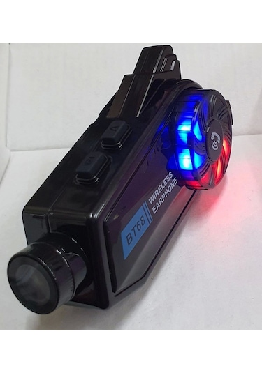 Junglee BT68 Kask Kulaklık Ses Kontrolü 1080p Video Kayıt Kameralı Intercom Motosiklet Bluetooth