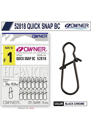 Owner 52818 Quick Snap Rapala Klipsi No:0 1
