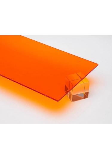 2.8mm Turuncu Transparan Pleksi Levha Şeffaf Turuncu Pleksi