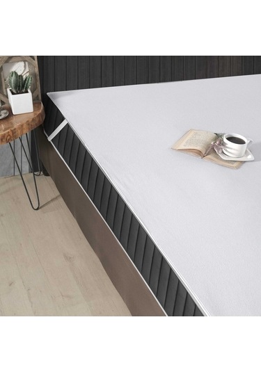 SIVI GEÇİRMEZ MİCRO DÖRT KÖŞE YATAK ALEZİ ÇİFT KİŞİLİK Beyaz