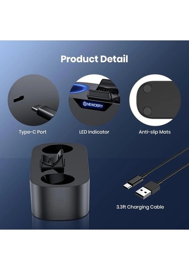Novahub Newdery Ps5 Tek Denetleyici Şarj İstasyonu, Playstation 5 Ve Çift Sense Edge, Amerika Birleşik Devletleri İçin As Picture