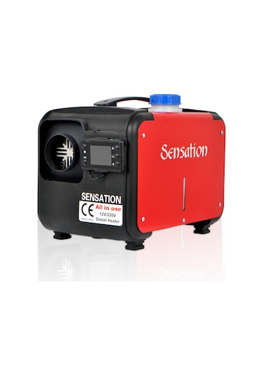 Sensation 5 KW Webasto Muadili Taşınabilir Dizel Isıtıcı (12V-220V) Kırmızı