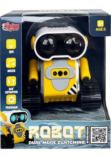 Uzaktan Kumandalı 2.4g Şarjlı El Sensörlüde Kullanabilen Robot-araba Mavi/sarı Robot