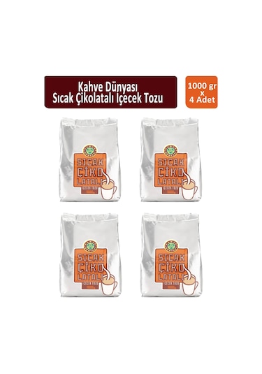 Kahve Dünyası Teneke Sıcak Çikolata 4 x 1 KG