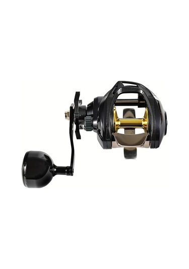 Motion003 1 Adet Uzun Döküm 5.3:1 Dişli Oranlı Sol El Altın İplik Kupası Baitcasting Olta Makinesi 15kg Güçlü Fren Kuvveti Tuzlu Su Balıkçılık Takımı
