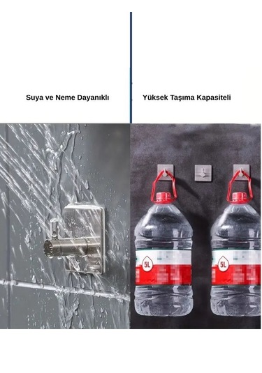 Paslanmaz Çelik 2 Adet Yapışkanlı Bornozluk Havluluk Askılık Yata Çelik