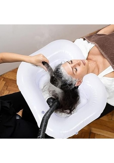 Fortunelane Pvc Hasta Saç Yıkama Kolu - Kompakt Saklama, Yumuşak Desteği, Kolay Enflasyon/deflasyon, Engelliler İçin Uygun Diğer