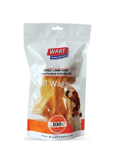 Warf Kurutulmuş Natürel Dana Kulağı Köpek Ödülü 8'li