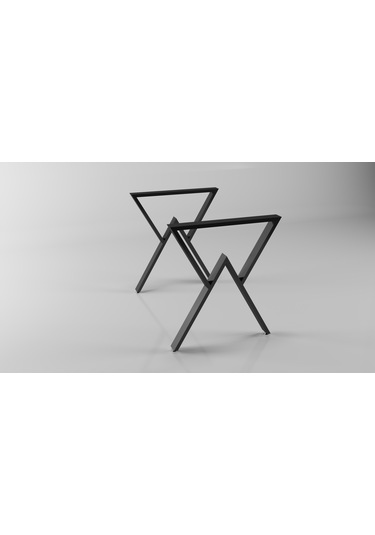 W Model Metal Ayak Seti Siyah Metal Masa Ayağı