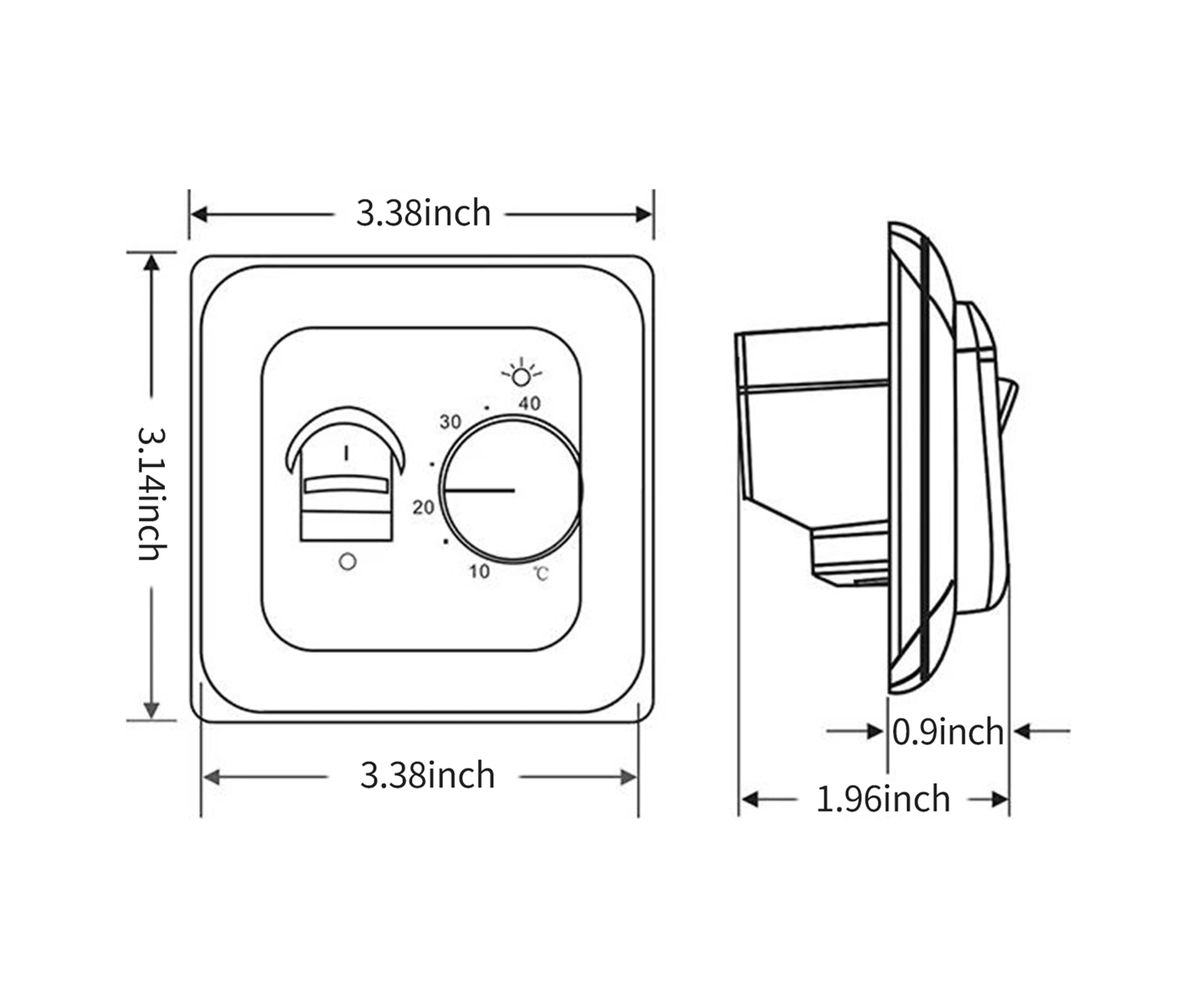 Qingmipy Beyaz R1m.703 Su Isıtma 3a Termostatı - Zemin Sıcaklığı Kontrolü, Led Gösterge Ve Kolay Kullanım