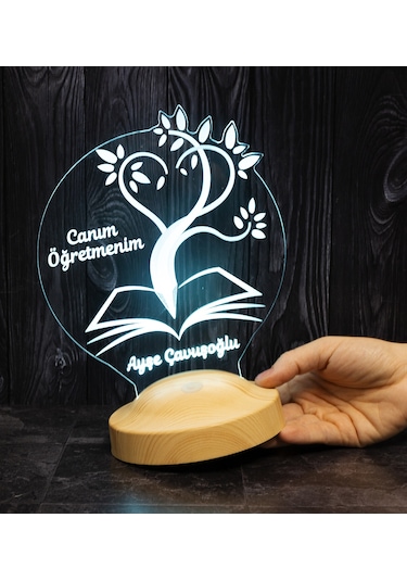Canım Öğretmenim 3D LED Lamba - Öğretmene Kişiye Özel, Mezuniyet ve Öğretmenler Günü İçin Hediye Fikri