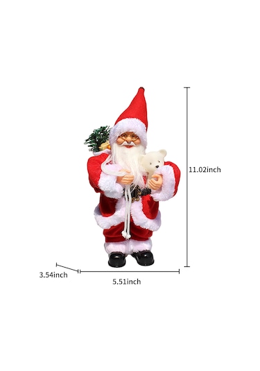 Jeemson Aracın İçi Noel Gibi Dekorasyon: Elektrikli Müzikli Noel Baba Figürü, Pencere Vitrini Süsü, Hediye Seçeneği Pil Dahil Değil
