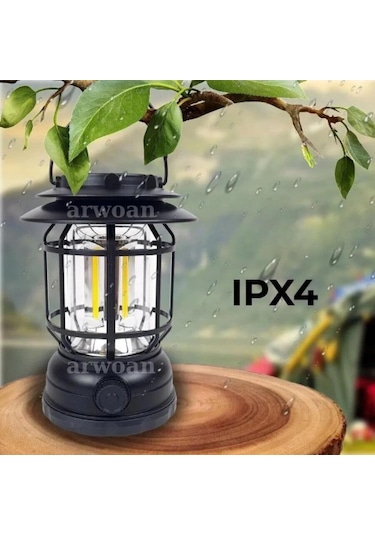 Güneş Enerjili Solar Nostaljik Işığı Ayarlanabilir Ledli Kamp Feneri Lamba Işıldak Usb Şarjlı Renkli