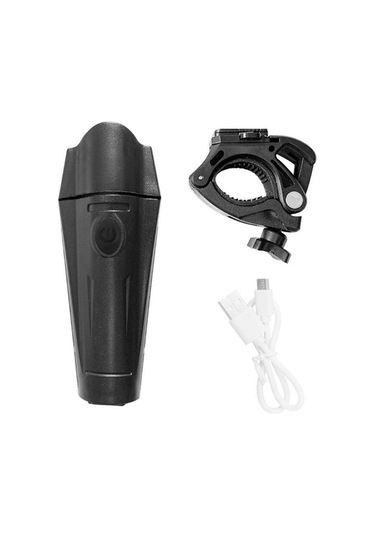 T6 Led 300 Lümen 4 Modlu Su Geçirmez Usb Şarjlı Ön Arka Bisiklet Farı Işığı 1300 Mah Siyah