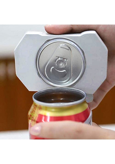 Gajeena Abs Metal Bira Ve İçecek Kutusu Açıcı - Tüm Tabanları Güvenli Ve Kolayca Kaldırır, Aroma Deneyimini Artırır Gri
