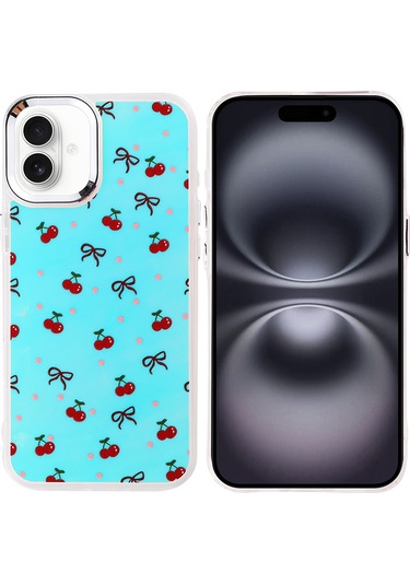 Biriva Home İphone 16 Kılıf Airbag Tasarımlı Brvh Hadra Kapak - Kiraz Kiraz