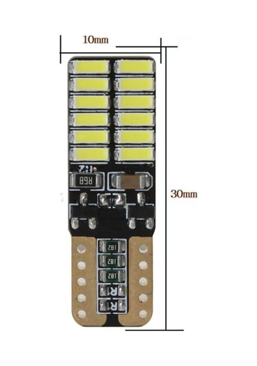 T10 Dipsiz W5w Canbus 3030 6 Ledli Beyaz Park Plaka Ampülü 2 Adet T10 Canbus