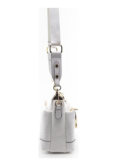 Silver Polo Sp1110 Kadın Çapraz Çanta Logolu Beyaz-beyaz