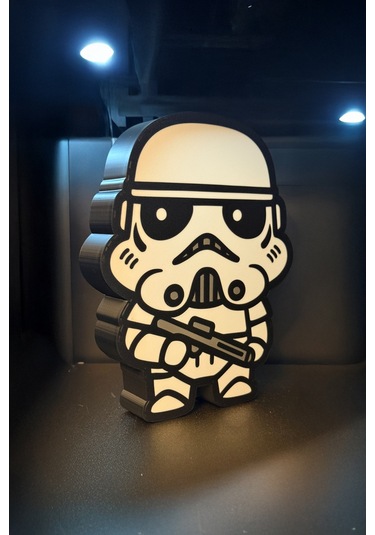 Star Wars Stormtrooper Tasarımlı Dekoratif Aydınlatma Çok Renkli
