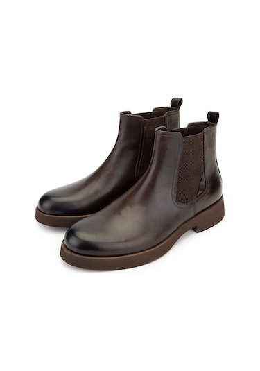 Tamer Tanca Erkek Hakiki Deri Kahverengi Casual Bot 987 133k Erk Bot Sk24-25 Kahve Dr Kahverengi