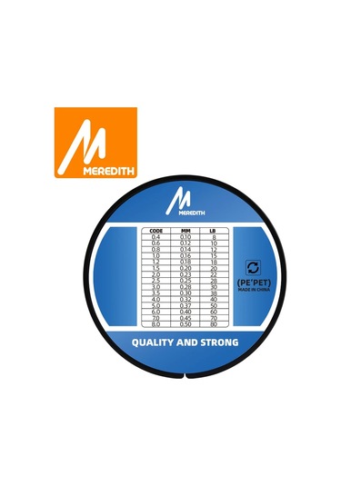 Meredıth-pe Sazan Balıkçılığı İçin Örgülü Multifilament Olta, 500m, 547yd, Blue 500m 60lb