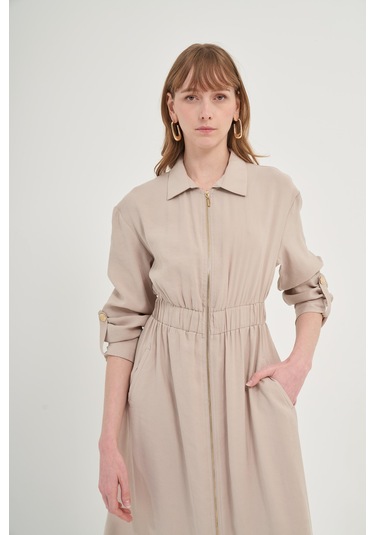 Ftz Modal Elbise Taş 31033 Taş