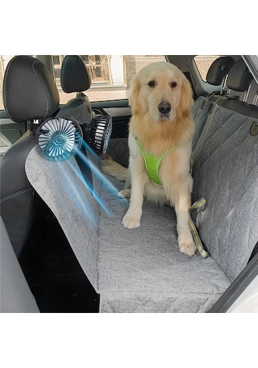 Willowhaven Siyah Fanlı Ultra Sessiz Araç Fanı Çift Fanlı 360 Derece Dönebilir Katlanır Taşınabilir