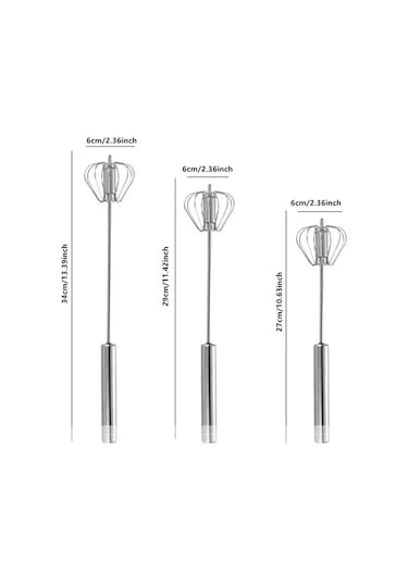 Jialan Yarı Otomatik Yumurta Çırpıcı 304 Paslanmaz Çelik Yumurta Gümüş
