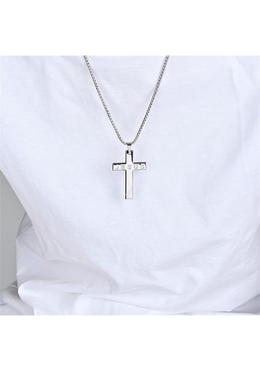 Paslanmaz Çelik Haç İncil Kolye İlk Komünyon Vaftiz Spor Takıları Altın