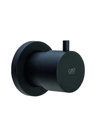 Siyah Espina Ankastre Ara Kesme Vanası 1/2 Büyük Volan Aak71-s