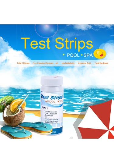 Tenfowee 6 Lı Su Test Şeridi: Ph, Klor, Sertlik Ve Siyanürik Asit Ölçümü İçin 50 Li Paket