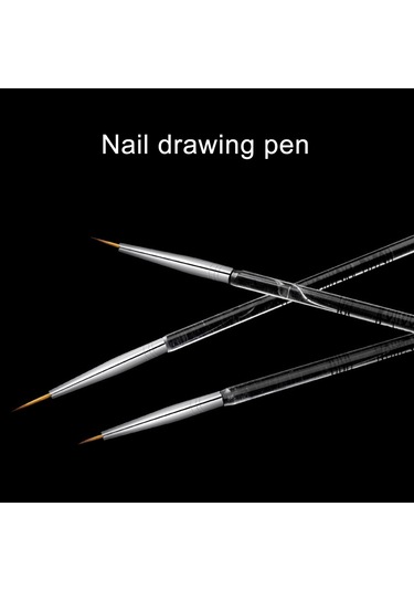 Reedark 3 Adet Tırnak Çizim Kalemi Seti - Şeffaf Kristal Gövde - Detaylı Çizim Ve Çizgi Çizme Uygulamaları